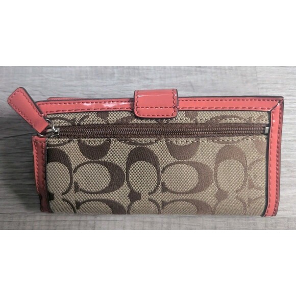 Coach Park Signature C Multi Case Turn Lock Wallet Tearose Khaki - Picture 9 of 12